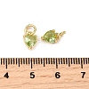 Brass Micro Pave Cubic Zirconia Charms KK-P192-08-G10-3