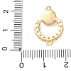 Brass Micro Pave Clear Cubic Zirconia Connector Charms CU-CBAA2D6-03G-3