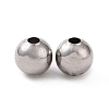 Non-Tarnish 304 Stainless Steel Round Beads X-STAS-F285-01P-2