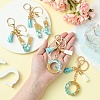 Transparent Epoxy Resin Pendant Keychains KEYC-FS00022-24-4