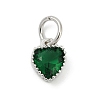 Brass Micro Pave Cubic Zirconia Pendants KK-H204-01P-06-1