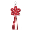 4Pcs Flower Cotton Threads Pendants Decorations HJEW-TA00399-4