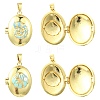 4Pcs 2 Styles Brass Enamel Locket Pendants KK-CJ0005-56-1