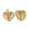 Brass Micro Pave Cubic Zirconia Pendants KK-A180-06G-1