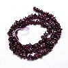 Natural Garnet Chip Beads Strands G-E271-98-2