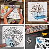 Plastic Drawing Painting Stencils Templates DIY-WH0396-398-4
