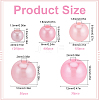 1830Pcs 5 Styles ABS Plastic Imitation Pearl Beads OACR-SP0001-01A-2