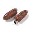 Natural Red Sesame Jasper Pointed Pendants G-B127-18P-11-2