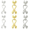 6Pcs 3 Colors Zinc Alloy S-Hook Clasps FIND-CJ0005-10-1