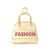Alloy Enamel Pendants PALLOY-P315-01G-1