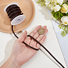 1 Roll Round Braided Cowhide Leather Cord NWIR-CL0001-01A-3