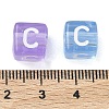 Spray Painted Transparent Acrylic Beads MACR-K365-07C-3