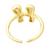 Rack Plating Brass Open Cuff Rings RJEW-S394-01G-H-3