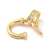 Brass Micro Pave Clear Cubic Zirconia Twister Clasps LS-KK-Q772-14G-3