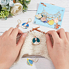 12Pcs 12 Style Flat Round & Rocket & Heart & Star Alloy Enamel Locking Stitch Markers HJEW-PH01500-3