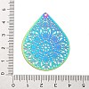 201 Stainless Steel Etched Metal Embellishments Pendants STAS-K257-42MC-3