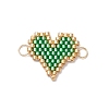 MIYUKI Delica Glass Seed Beaded Heart Links PALLOY-MZ00702-02-4
