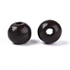 Spray Painted Round Natural Schima Wood Beads WOOD-A018-8mm-12-2