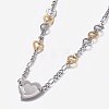 304 Stainless Steel Necklaces and Bracelets Sets SJEW-L138-01GP-4