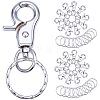 Iron Swivel Clasps with Key Rings IFIN-PH0023-12P-1