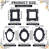 5Pcs 5 Styles Resin Embossed Photo Frames AJEW-FG0003-33-2