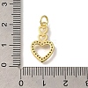 Brass Micro Pave Clear Cubic Zirconia Pendants KK-M297-27G-3