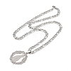 Ring with Virgin Mary 201 Stainless Steel Pendant Necklaces for Men Women LS-NJEW-K283-23P-2