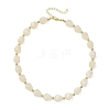 Two Tone Acrylic Twist Beaded Necklaces NJEW-JN05840-01-4