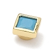 Square Brass Micro Pave Cubic Zirconia Cabochons KK-P345-13G-E08-2