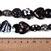 Handmade Foil Glass with Gold Sand Lampwork Beads Strands FOIL-Q002-08A-4