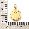 Religion Themed Rack Plating Brass Micro Pave Cubic Zirconia Pendants KK-L226-007G-22-3