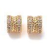 Brass Micro Pave Clear Cubic Zirconia Beads KK-B110-08G-2