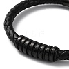Leather Braided Round Cord Bracelet BJEW-F460-06EB-2