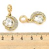 Rack Plating Alloy Pave Crystal Rhinestone Moon with Heart European Dangle Charms FIND-B034-05G-3