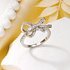 Brass Micro Pave Cubic Zirconia Finger Rings CU-CBA8D1E-02P-1