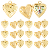 20Pcs Brass Locket Pendants KK-SC0007-49-1