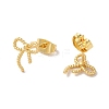 Brass Stud Earrings EJEW-B040-02G-2