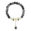 Glass Bead Charm Bracelets BJEW-YW00007-05-1