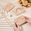 3 Styles Rose & Sakura Wooden Hand Press Moon Cake Maker WOOD-FG0001-43-3