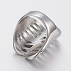 304 Stainless Steel Rhinestone Finger Rings RJEW-H125-70P-3