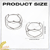 1 Pair Alloy Hoop Earrings EJEW-LP0013-04P-2