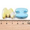 Plating Opaque Acrylic European Beads AC-CBAE09B-03-3