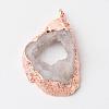 Natural Geode Agate Druzy Slice Pendants G-L461-04A-2