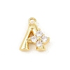 26Pcs Brass Micro Pave Clear Cubic Zirconia Charms KK-Z151-18G-2