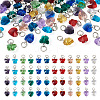 Spritewelry 96Pcs 24 Style Faceted Transparent Glass Charms GLAA-SW0001-04-2