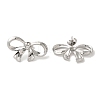 304 Stainless Steel Bowknot Stud Earrings EJEW-C114-33P-1