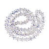 Electroplate Transparent Glass Beads Strands EGLA-Q136-01A-02-2