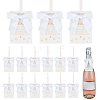 30Pcs Polyester Bowknot & Paper Card Pendant Decoration HJEW-OC00028-01-1