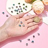 30Pcs 5 Colors Flat Round Alloy Charms RGLA-YW0002-06-5