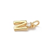 Brass Pave Clear Cubic Zirconia Charms KK-A273-01G-N-2